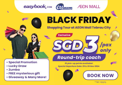 🎉 Exclusive Black Friday Johor Bahru Shopping Tour! 🛍️ Round-trip for ONLY $3! 🚌💨