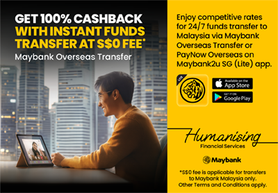 Get 100% cashback by sending money to Malaysia!